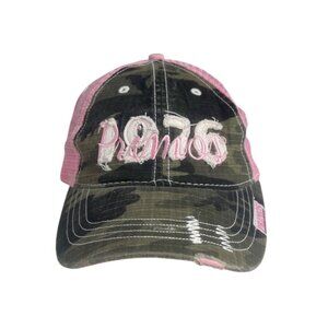 Primos 1976 Trucker Hat Camo Pink Mesh Adjustable Cap Womens